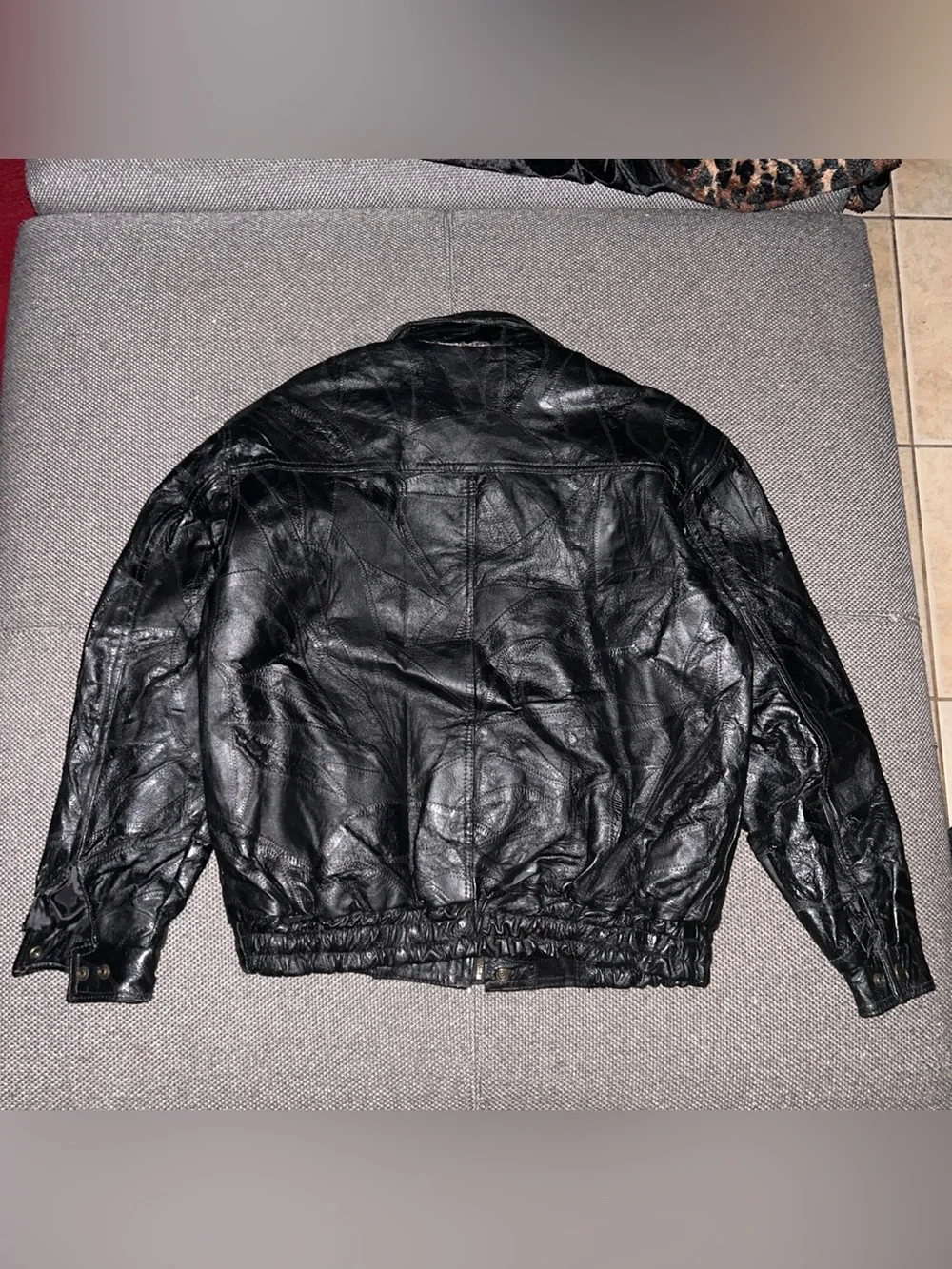 Rare 80s Black Bomber-Style Genuine Leather Jacket - Unbranded